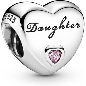 Pandora Daughter Heart Charm - Pink Crystal Sterling Silver S925 - NWT